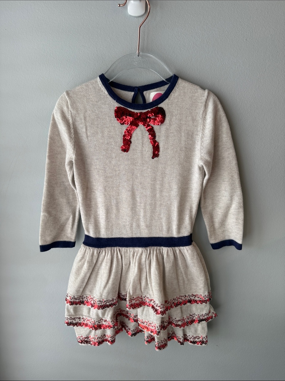 Boden “Mini Boden” Sequence 4th of July Sweater Dress